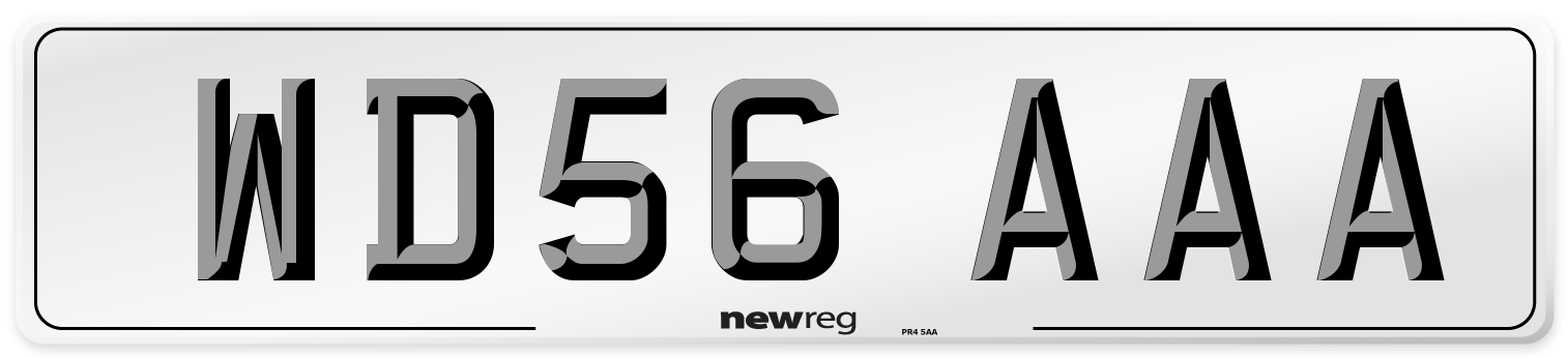 WD56 AAA Number Plate from New Reg